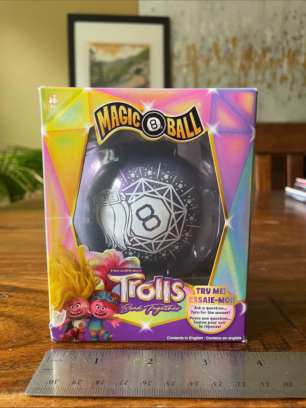 NWT MAGIC 8 BALL Dreamworks Troll Trolls “Band Together” Sparkly Lavender
